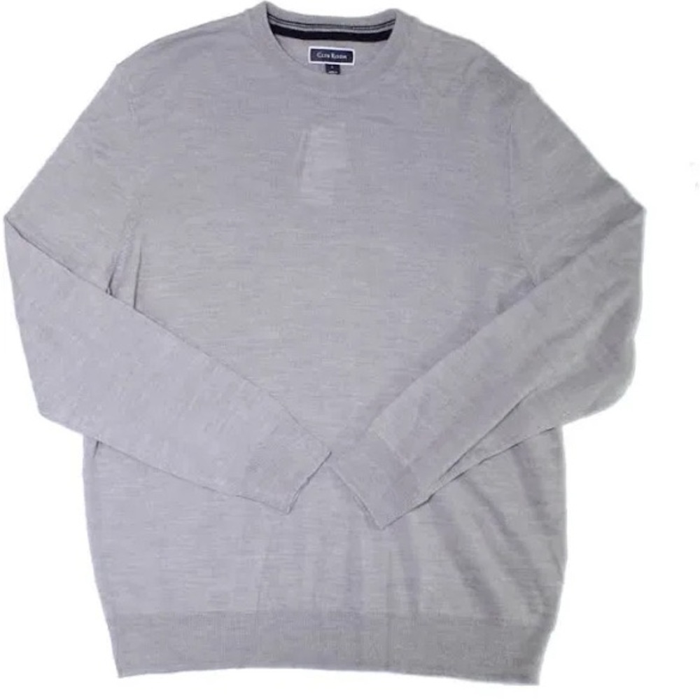 CLUBROOM Mens Gray Crew Neck Pullover Sweater XXL